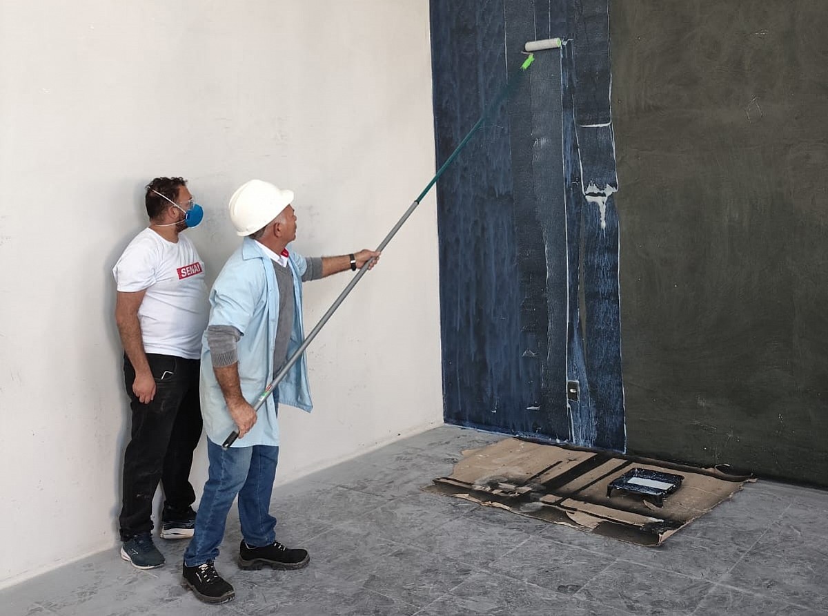 Curso de pintura do SENAI inicia parte prática no Centro Cultural