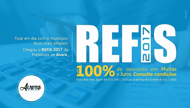 Refis 2017 ja está valendo