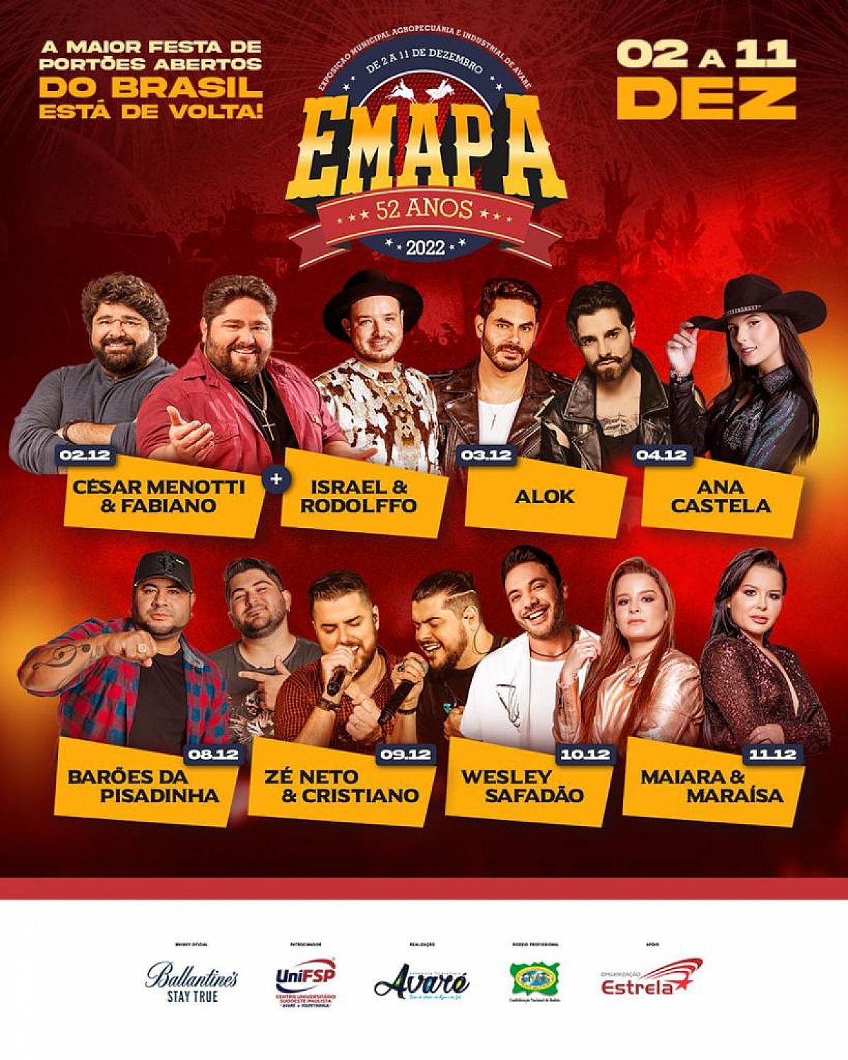 Confira a programação completa da 52ª Emapa