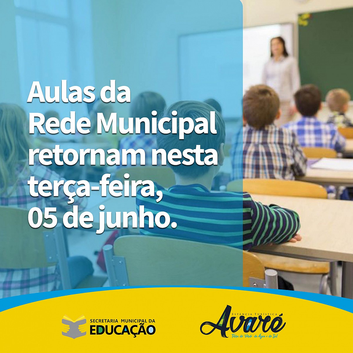 Aulas retornam nesta terça em toda a rede municipal de ensino