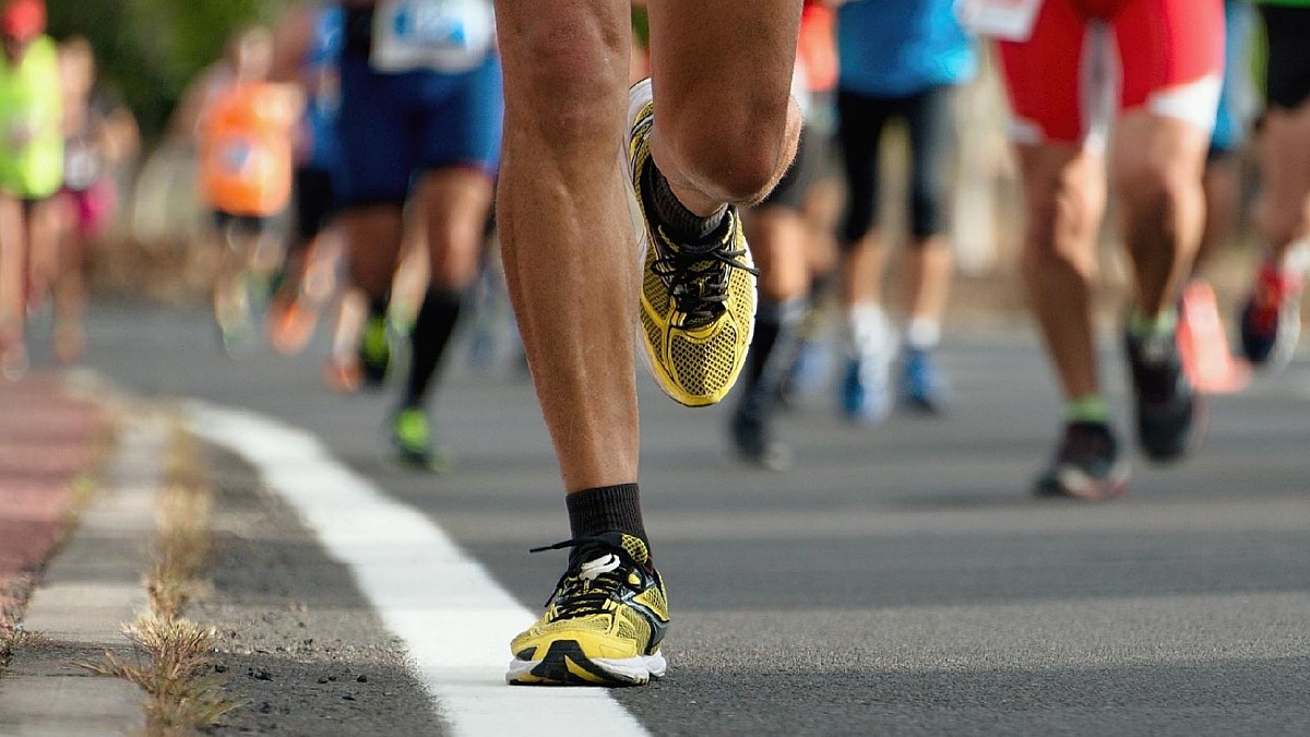 Aviso de percurso de corrida