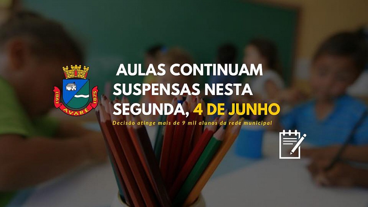 Aulas continuam suspensas nesta segunda-feira