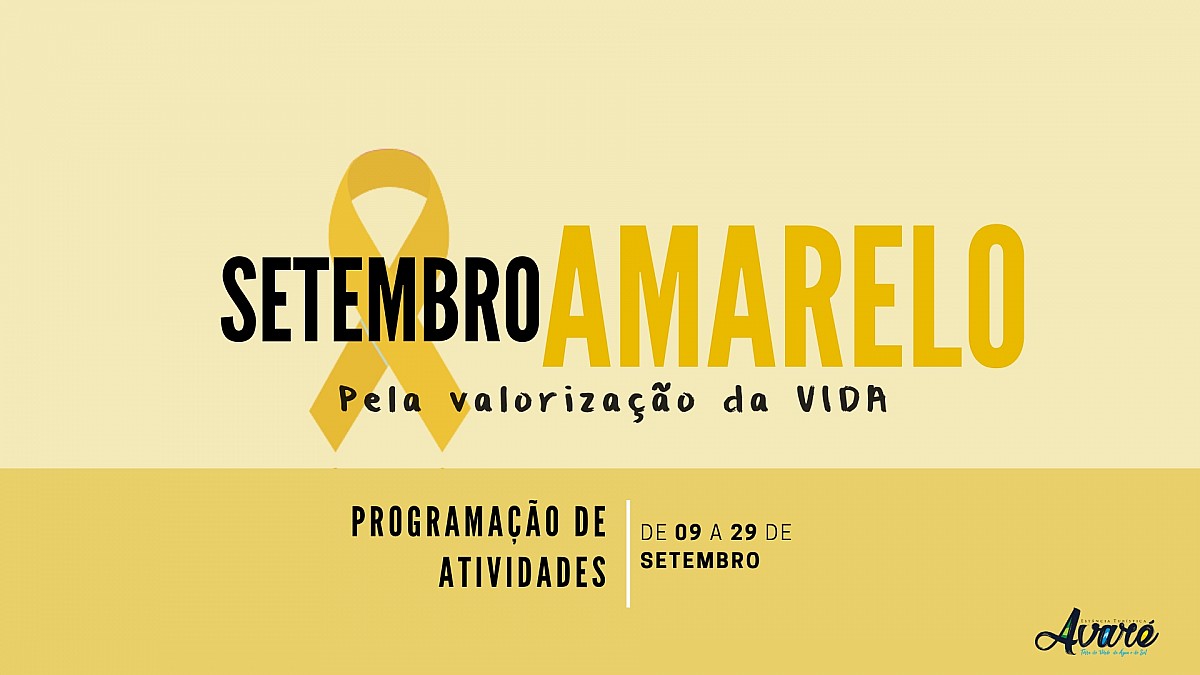 Divulgada a programação do “Setembro Amarelo”