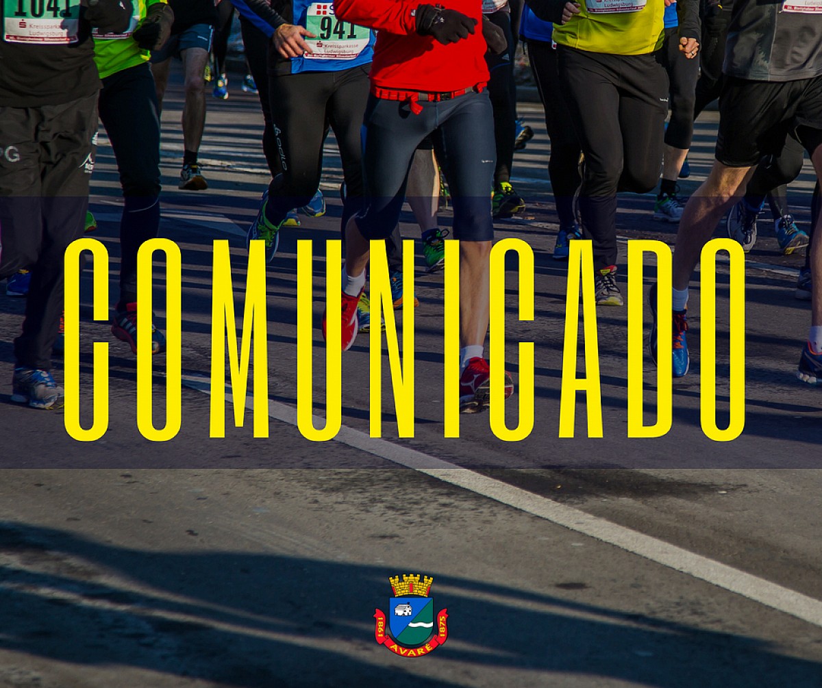 Aviso de percurso de corrida