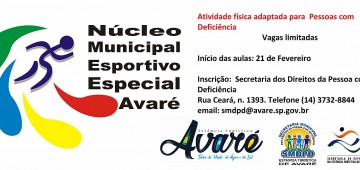 Abertas as inscrições para as aulas de atletismo adaptado