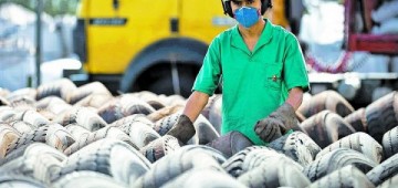 Campanha cria ponto de coleta para pneus sem uso