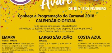 Conheça a Programação do Carnaval 2018