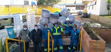 Fundo Social recebe doação de cobertores da Sabesp