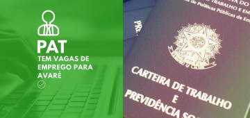 PAT oferta vagas de emprego em Avaré