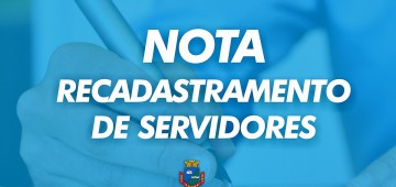 Recadastramento de servidores