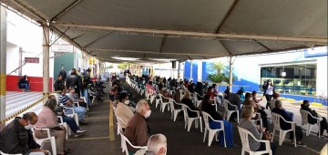 Estrutura montada pela Prefeitura auxiliou população durante pandemia