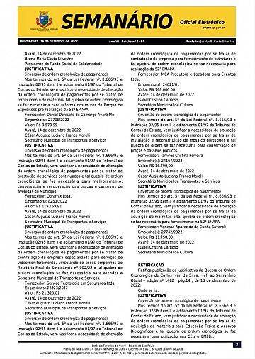 Semanário Oficial - Ed. 1464