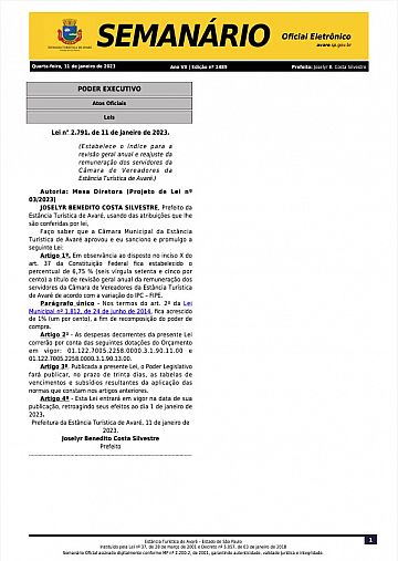 Semanário Oficial - Ed. 1489