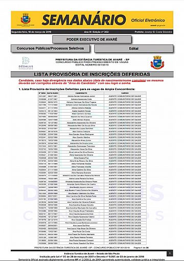 Semanário Oficial - Ed. 302