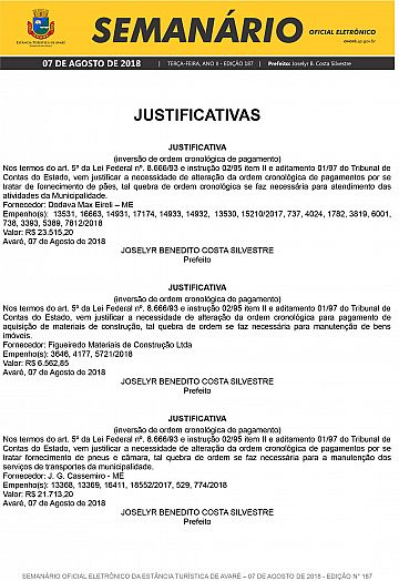 Semanário Oficial - Ed. 187