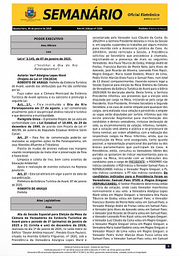 Semanário Oficial - Ed. 2254