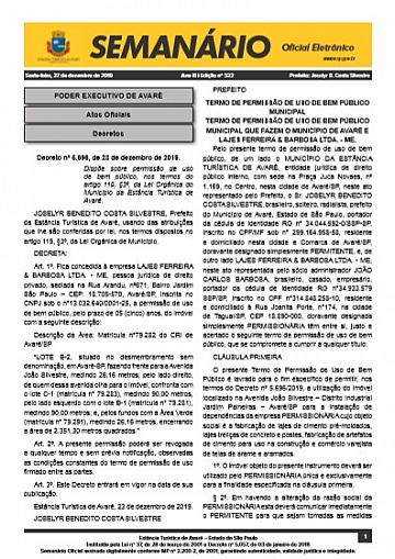 Semanário Oficial - Ed. 522