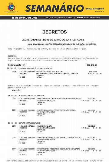 Semanário Oficial - Ed. 160