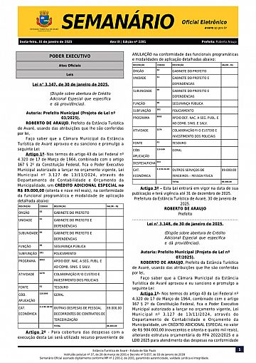 Semanário Oficial - Ed. 2281