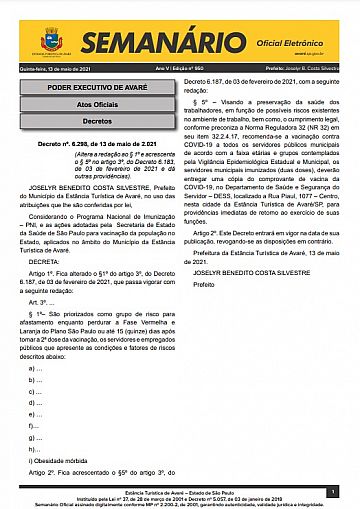 Semanário Oficial - Ed. 950