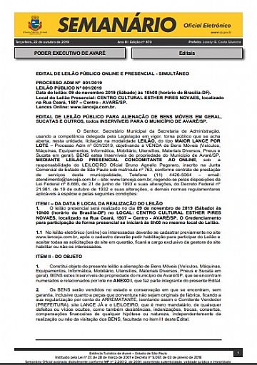 Semanário Oficial - Ed. 470
