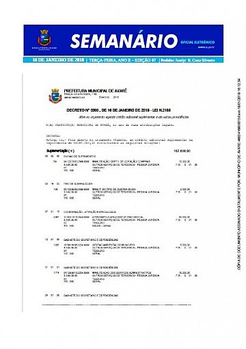 Semanário Oficial - Ed. 87