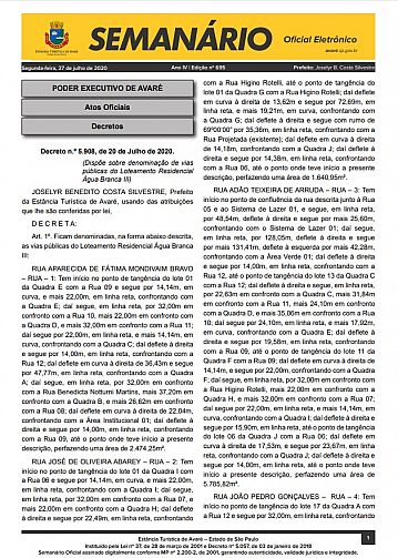 Semanário Oficial - Ed. 695