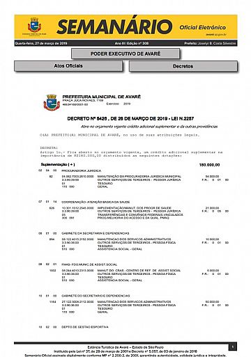 Semanário Oficial - Ed. 308