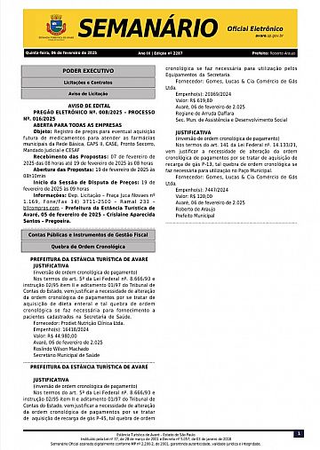 Semanário Oficial - Ed. 2287