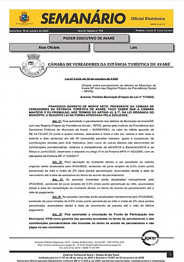 Semanário Oficial - Ed. 775