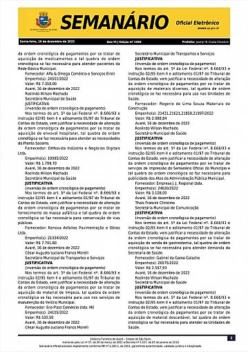 Semanário Oficial - Ed. 1466