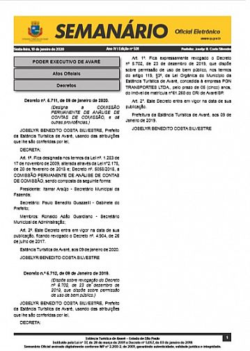 Semanário Oficial - Ed. 531