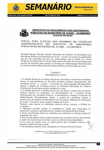 Semanário Oficial - Ed. 1444