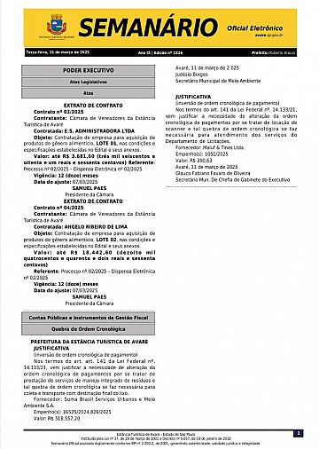 Semanário Oficial - Ed. 2326