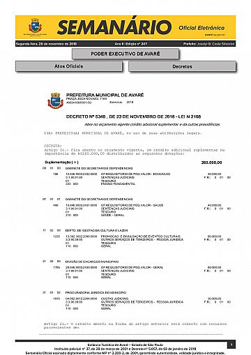 Semanário Oficial - Ed. 247