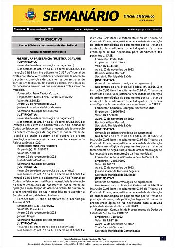 Semanário Oficial - Ed. 1442