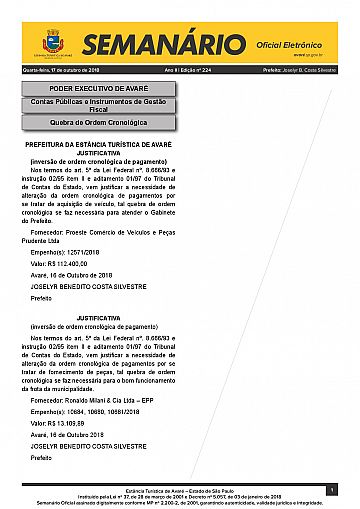 Semanário Oficial - Ed. 224
