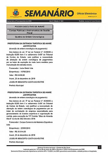 Semanário Oficial - Ed. 264