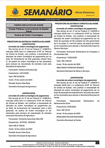 Semanário Oficial - Ed. 776