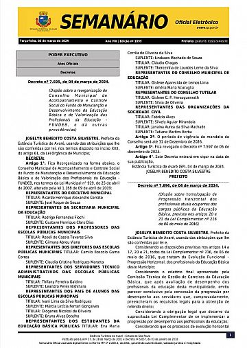 Semanário Oficial - Ed. 1899