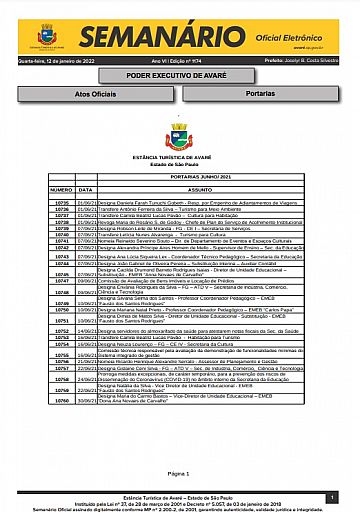 Semanário Oficial - Ed. 1174