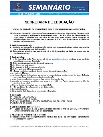 Semanário Oficial - Ed. 109