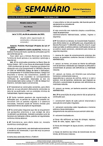 Semanário Oficial - Ed. 1381