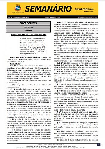 Semanário Oficial - Ed. 1314