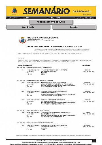 Semanário Oficial - Ed. 240