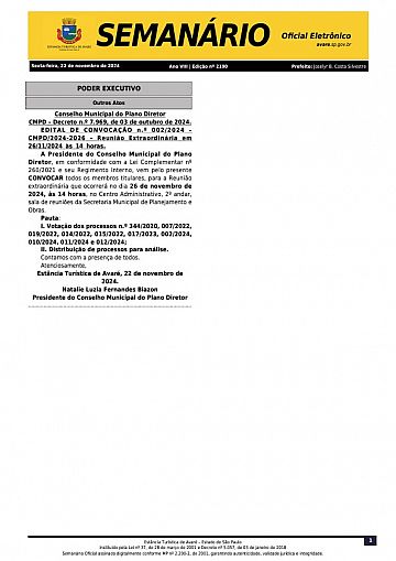 Semanário Oficial - Ed. 2190