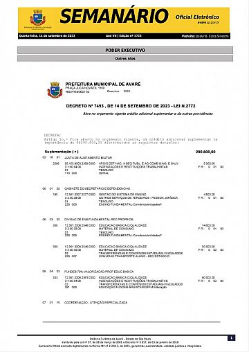 Semanário Oficial - Ed. 1725