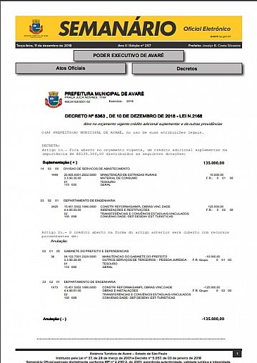 Semanário Oficial - Ed. 258