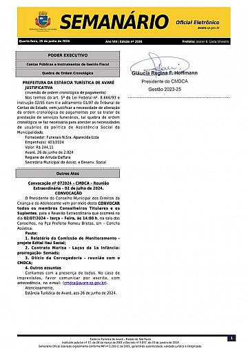 Semanário Oficial - Ed. 2030