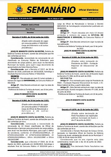 Semanário Oficial - Ed. 1312